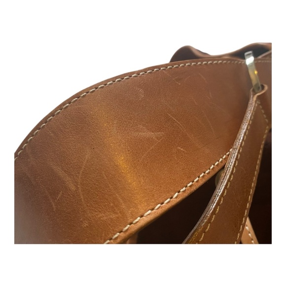 Suede & leather large bucket shoulder bag - Picture 12 of 16